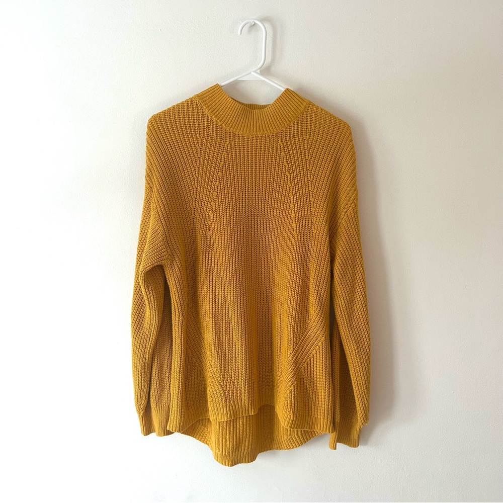Mustard Yellow Old Navy Mock Neck Sweater